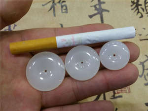 琪玉商城和田玉一级白羊脂玉平安扣挂件9克