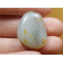 琪玉商城和田玉细腻完整红皮青花手链籽料6.2克，玉友已结缘0701！