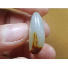 琪玉商城和田玉细腻完整红皮青花手链籽料6.2克，玉友已结缘0701！