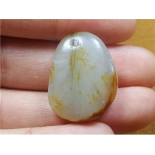 琪玉商城和田玉细腻完整红皮青花手链籽料6.2克，玉友已结缘0701！