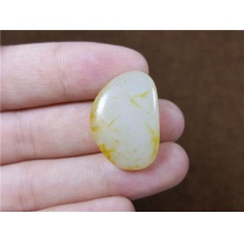 琪玉商城和田玉细腻油润撒金皮白玉手链籽料5.7克