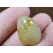 琪玉商城和田玉细腻老熟撒金皮白玉手链籽料6克