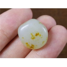 琪玉商城和田玉细腻油润饱满黄皮白玉手链籽料5克