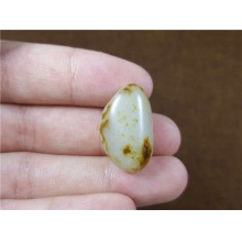 琪玉商城和田玉细腻老熟秋梨皮白玉手链籽料5.4克，已配4206手链！