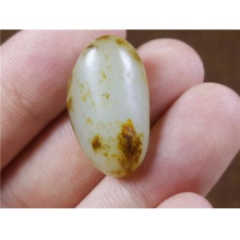 琪玉商城和田玉细腻老熟秋梨皮白玉手链籽料5.4克，已配4206手链！