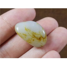 琪玉商城和田玉细腻老熟秋梨皮白玉手链籽料5.4克，已配4206手链！
