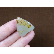 琪玉商城和田玉枣红皮青白玉籽料11.9克
