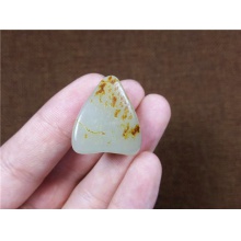 琪玉商城和田玉枣红皮青白玉籽料11.9克