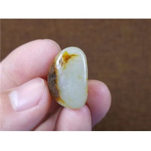 琪玉商城和田玉细腻油润双面天地枣红皮白玉手链籽料4.8克