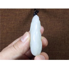 琪玉商城细腻油润撒金皮白玉籽料花开见佛挂件38.6克