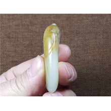 琪玉商城和田玉撒金秋梨皮白玉籽料代代封候挂件30.3克