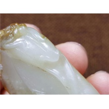 琪玉商城和田玉撒金秋梨皮白玉籽料代代封候挂件30.3克