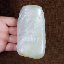 琪玉商城和田玉细腻油润白玉籽料双龙戏珠大摆件441.3克，询价！WP