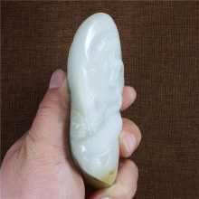 琪玉商城和田玉细腻油润白玉籽料双龙戏珠大摆件441.3克，询价！WP