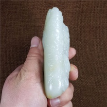 琪玉商城和田玉细腻油润白玉籽料双龙戏珠大摆件441.3克，询价！WP