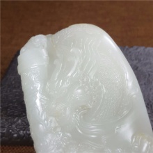 琪玉商城和田玉细腻油润白玉籽料双龙戏珠大摆件441.3克，询价！WP