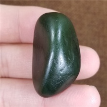 琪玉商城和田玉菠菜绿碧玉籽料23.8克，玉友已结缘0701！