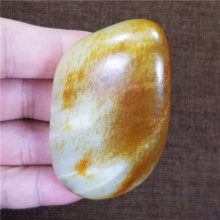 琪玉商城和田玉细腻油润撒金秋梨皮白玉高端玩料92克