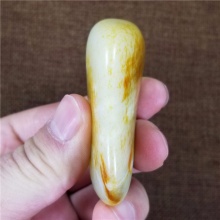 琪玉商城和田玉细腻油润撒金秋梨皮白玉高端玩料92克