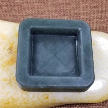 琪玉商城和田玉黑青玉山料观赏珠宝盆56.2克