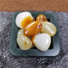 琪玉商城和田玉黑青玉山料观赏珠宝盆56.2克