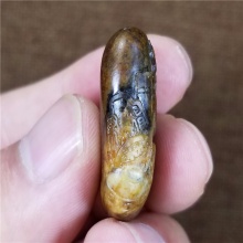 精品收藏细腻油润红黄沁籽料苏州名家王清作品必定成龙挂件13克