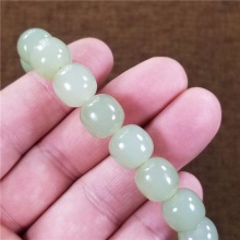 琪玉商城和田玉细腻油润湖水青玉手链10X11MM42克