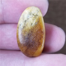 琪玉商城和田玉细腻油润鸡油黄沁手链籽料5.2克