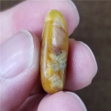 琪玉商城和田玉细腻油润鸡油黄沁手链籽料5.2克