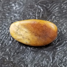 琪玉商城和田玉细腻油润鸡油黄沁手链籽料5.2克