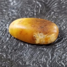 琪玉商城和田玉细腻油润鸡油黄沁手链籽料5.2克