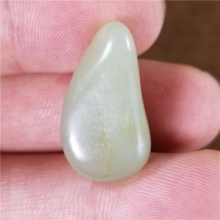 琪玉商城和田玉细腻油润完整好型金黄皮青白玉手链籽料5.6克