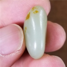 琪玉商城和田玉细腻油润完整好型金黄皮青白玉手链籽料5.6克