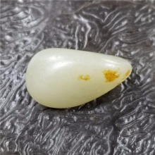 琪玉商城和田玉细腻油润完整好型金黄皮青白玉手链籽料5.6克