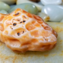 新疆大漠戈壁奇石玉化玛瑙玩料天然特色撒金皮龙龟小摆件58.8克