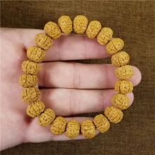 尼泊尔野生菩提子六辩小金刚高端文玩手串12X10MM17.8克
