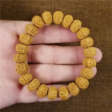尼泊尔野生菩提子六辩小金刚高端文玩手串12X10MM17.8克