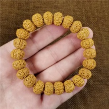 尼泊尔野生菩提子六辩小金刚高端文玩手串12X10MM17.8克