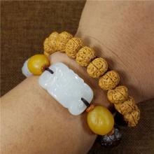 尼泊尔野生菩提子六辩小金刚高端文玩手串12X10MM17.8克