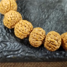 尼泊尔野生菩提子六辩小金刚高端文玩手串12X10MM17.8克