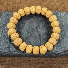 尼泊尔野生菩提子六辩小金刚高端文玩手串12X10MM17.8克