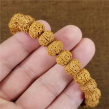 尼泊尔野生菩提子六辩小金刚高端文玩手串11X9MM14.5克