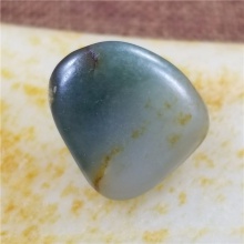 琪玉商城和田玉细腻油润白玉带翠特色手链籽料9.8克