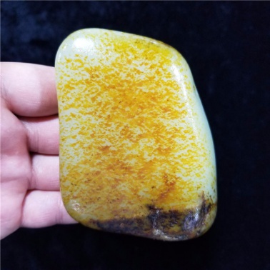 琪玉商城细腻完整玛丽艳撒金皮白玉籽料大玩料372克,重器询价六位数!_