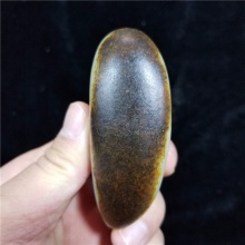 琪玉商城细腻完整聚秋梨皮白玉高端玩料201克，重器询价六位数！
