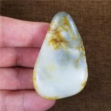 琪玉商城细腻油润白玉籽料56.8克