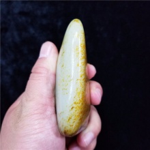 琪玉商城细腻完整玛丽艳撒金皮白玉籽料大玩料372克，重器询价六位数！