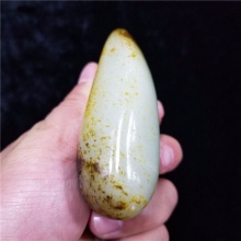 琪玉商城细腻完整玛丽艳撒金皮白玉籽料大玩料372克，重器询价六位数！