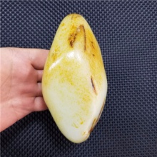 琪玉商城细腻油润撒金枣红皮白玉籽料886.8克，重器询价六位数！