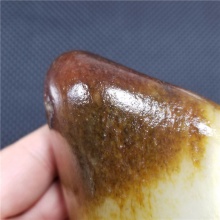 琪玉商城细腻油润完整饱满秋梨皮白玉籽料483.5克，重器询价六位数！